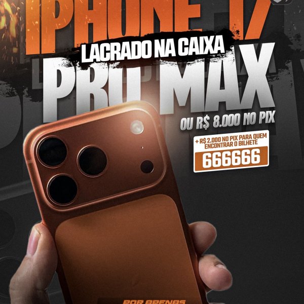 iPhone 17 pro max 256g LACRADO NA CAIXA